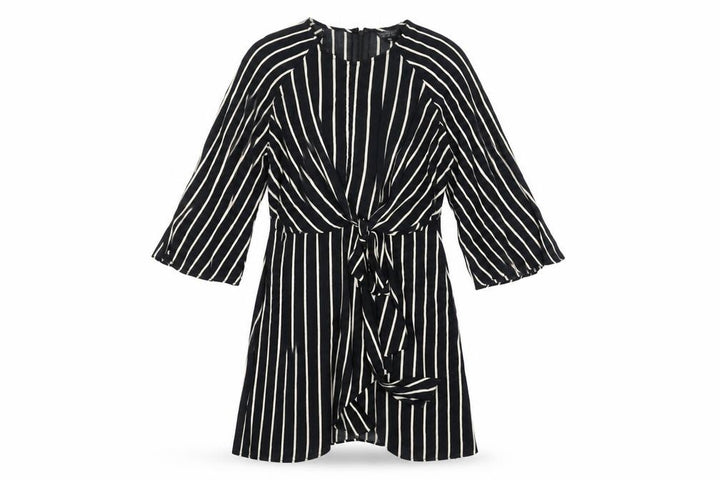 Topman Womens Black Striped  A-Line  Size 10