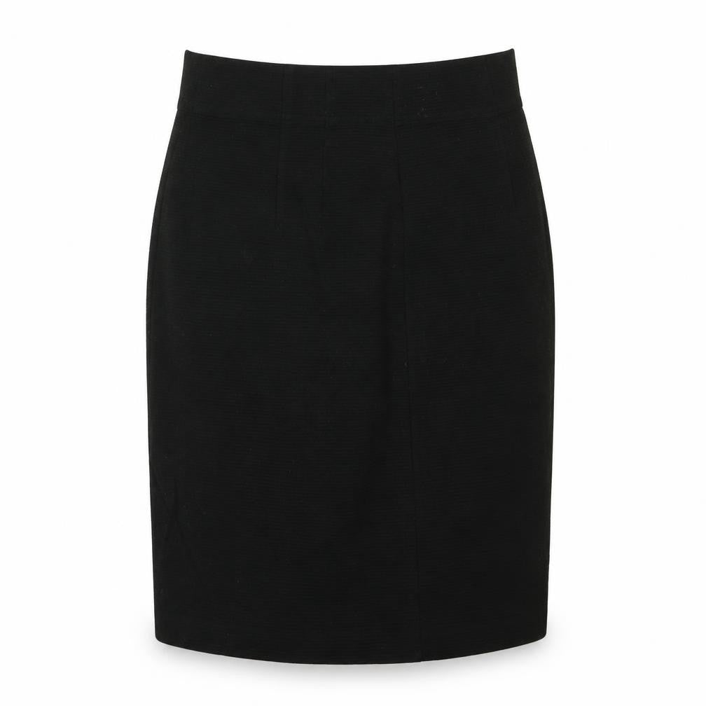 Front view of St Michael women’s black straight & pencil set, size UK 14