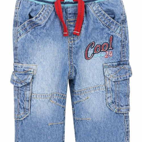Marks and Spencer Boys Blue  Denim Cargo Jeans Size 3-6 Months