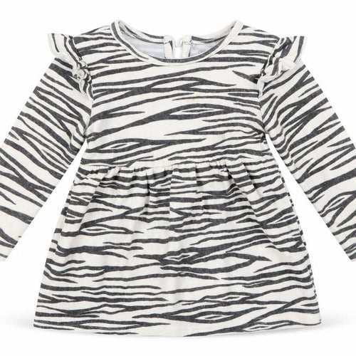 Primark Girls Black Animal Print  T-Shirt Dress  Size 9-12 Months