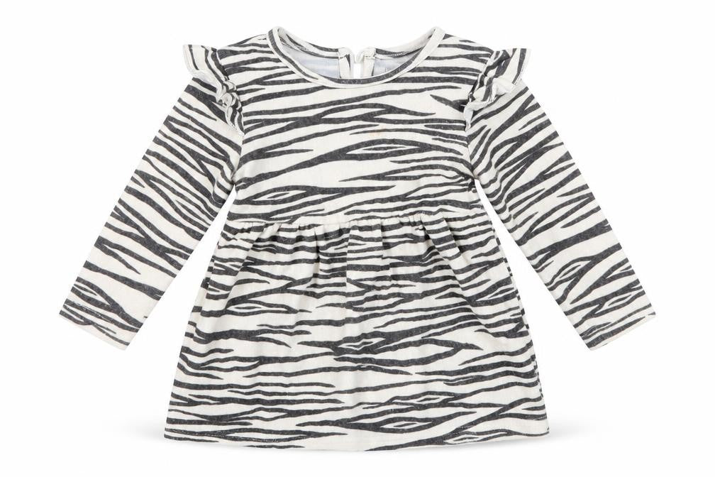 Primark Girls Black Animal Print  T-Shirt Dress  Size 9-12 Months