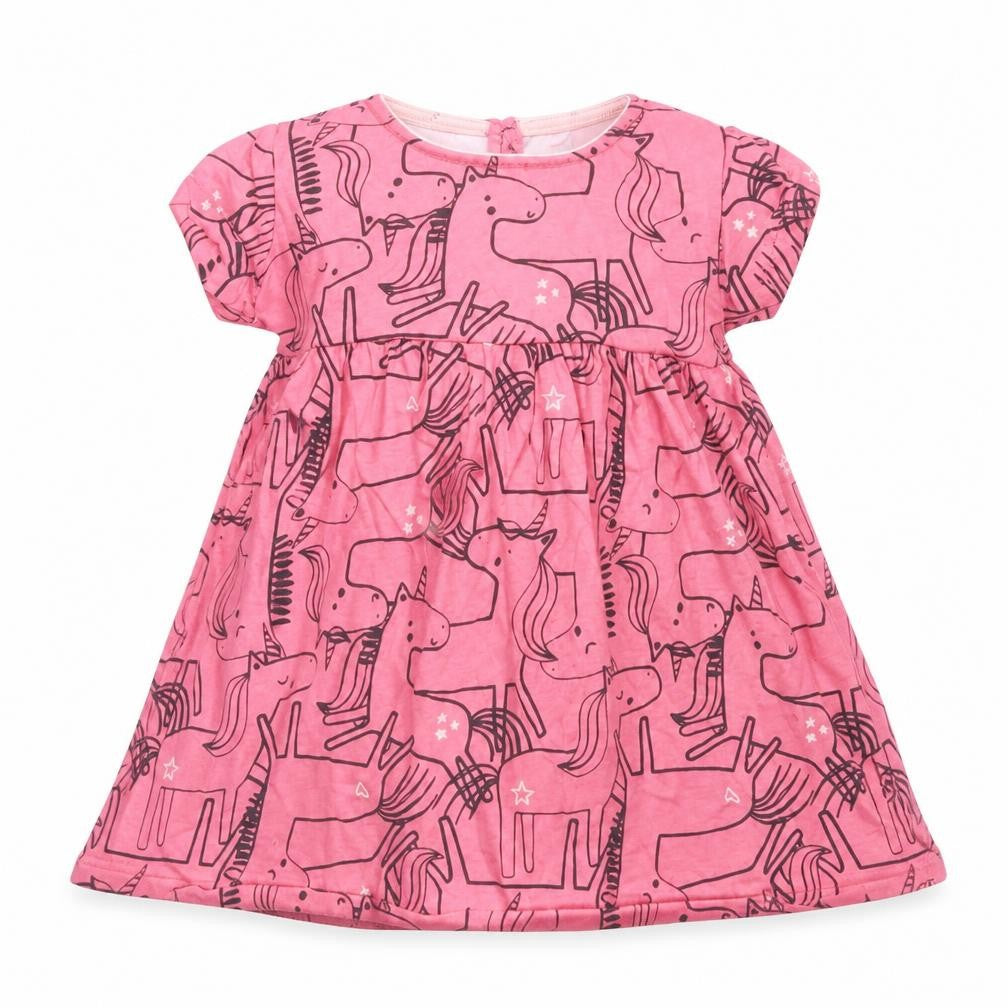 F&F Girls Pink Geometric  T-Shirt Dress  Size 6-9 Months