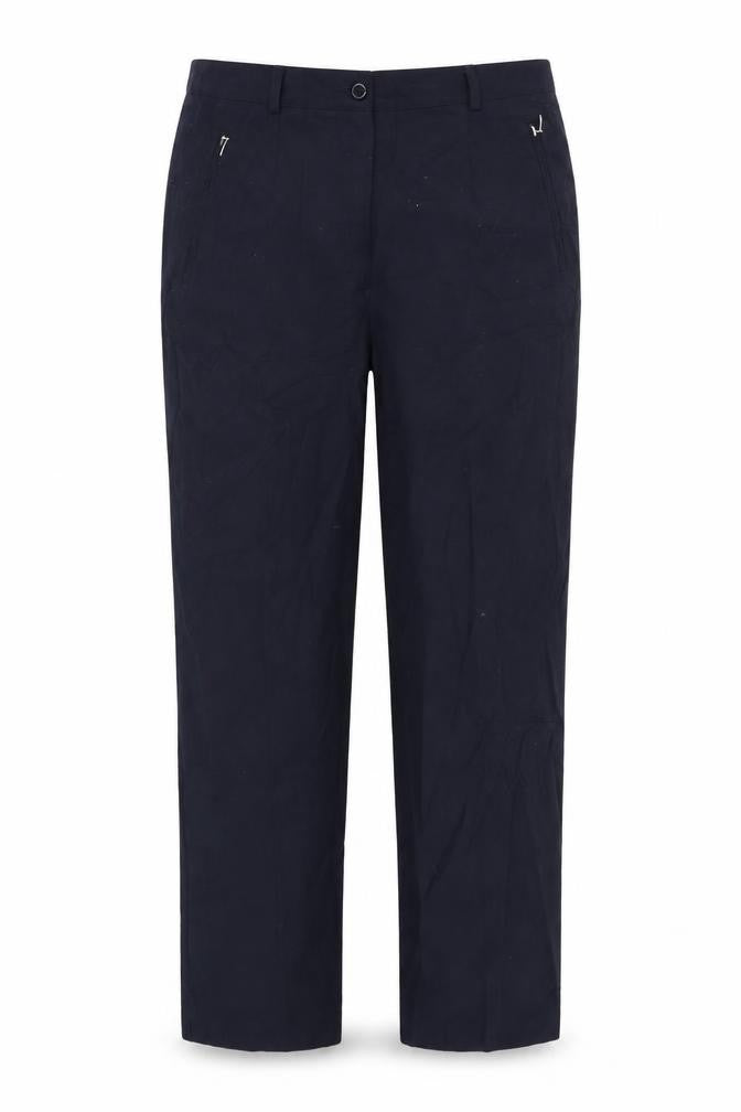 Front view of Valerie women’s blue trousers, size UK 18, 32-inch leg