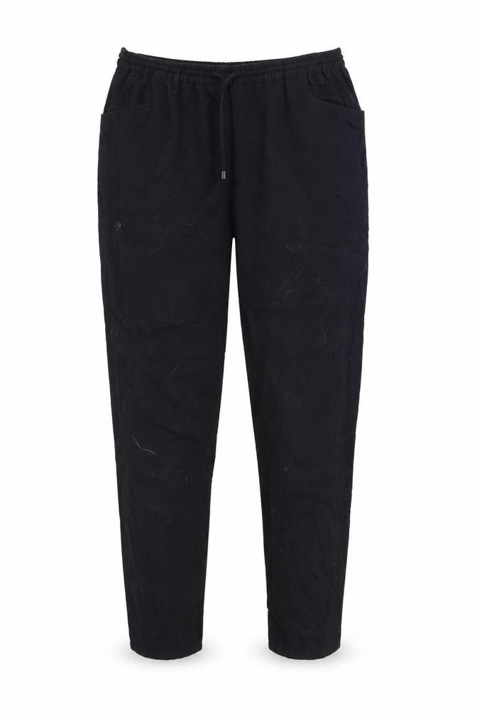 Front view of Best basics women’s black trousers, size UK 32, in, 27-inch leg