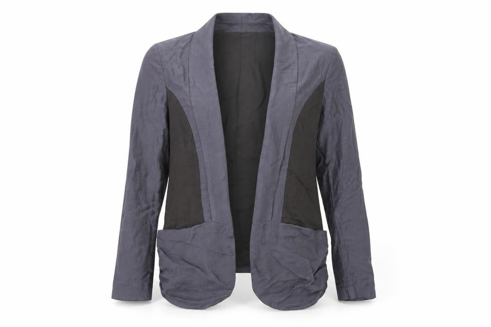Front view of Silence + Noise women’s grey jacket blazer, size XS