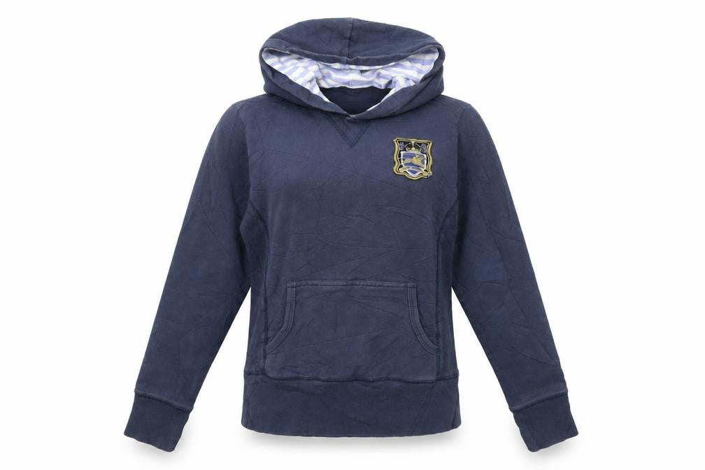 Front view of Tottie women’s grey pullover hoodie, size XS