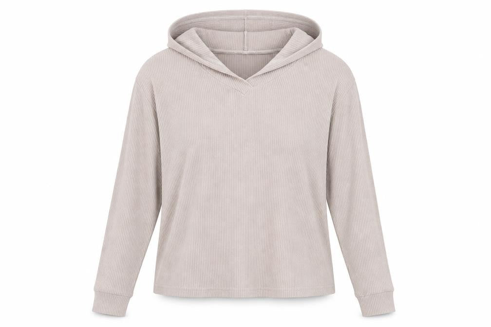 Front view of New Look women’s pink pullover hoodie, size S