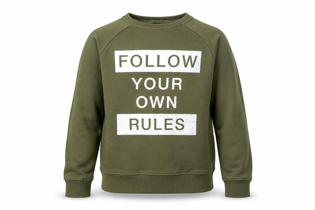 Front view of Primark girls’ green pullover sweatshirt, size 10, years
