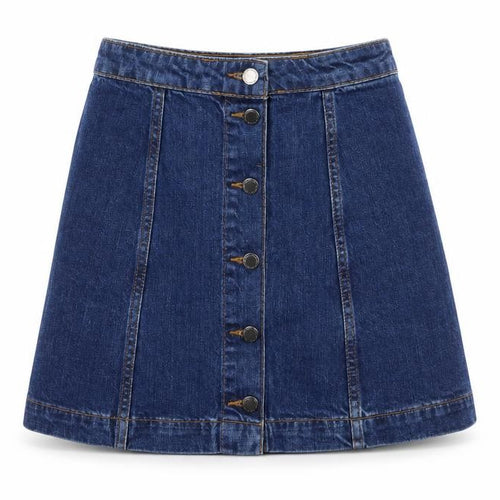 Topsho Womens Blue  Denim A-Line Skirt Size 26 in