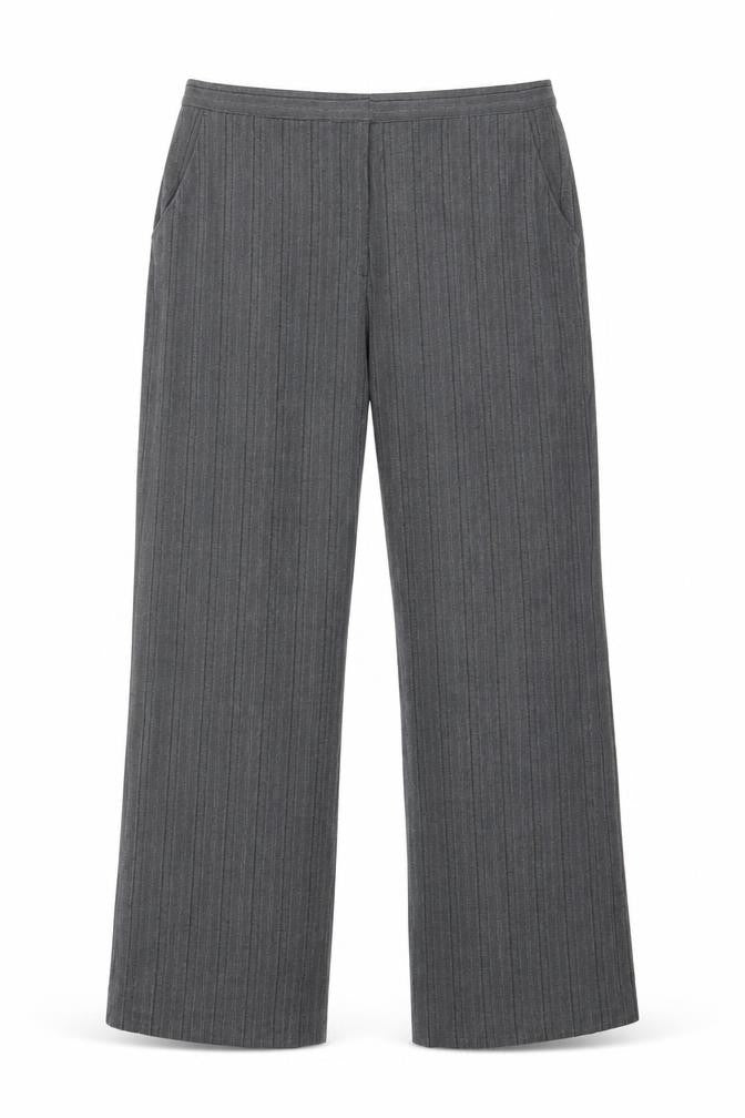 Joella Di Marco Womens Grey Striped  Trousers  Size XL L29 in