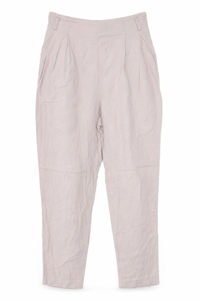 Front view of H&M women’s pink trousers, size UK 8, 23-inch leg