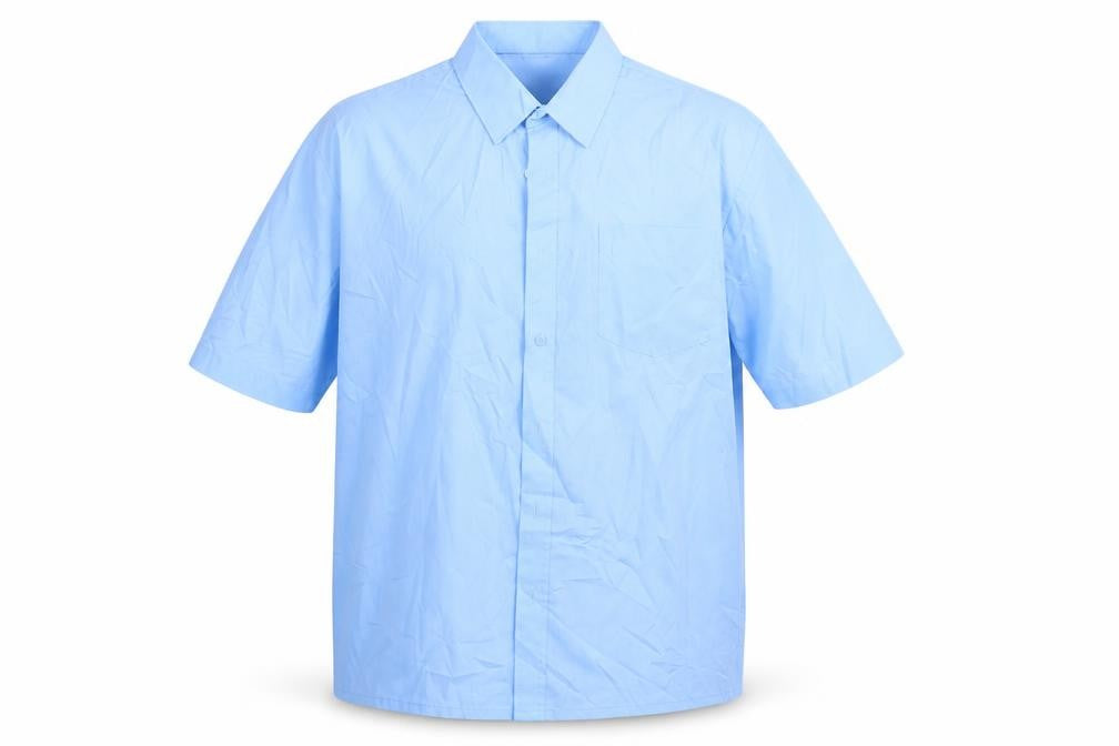 Front view of Winterbottom men’s blue button-up one size