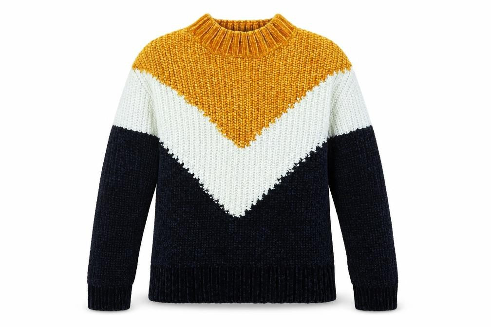 Front view of Primark women’s multicoloured argyle/diamond jumper, size UK 6, -, size UK 6-8