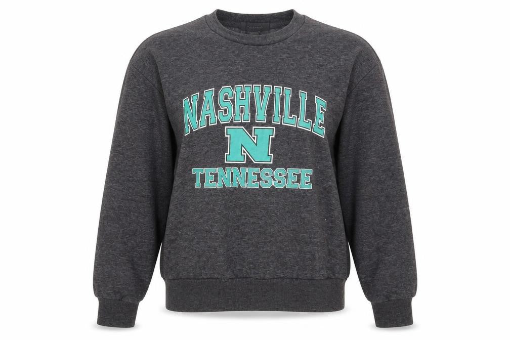 Front view of Primark women’s grey pullover sweatshirt, size UK 6
