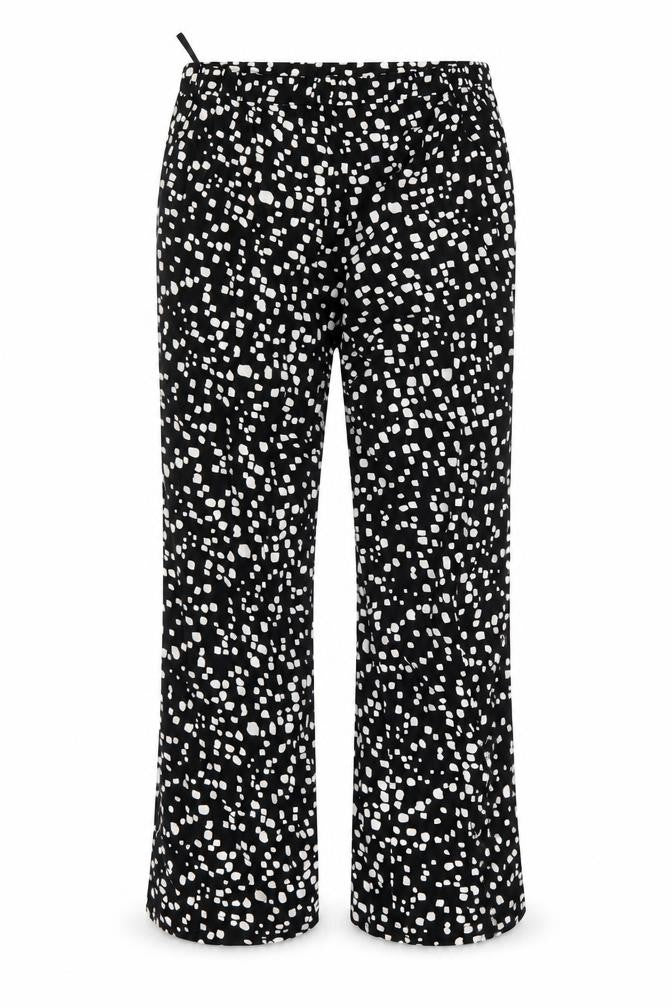 George Womens Black Polka Dot  Sweatpants Trousers One Size L29 in