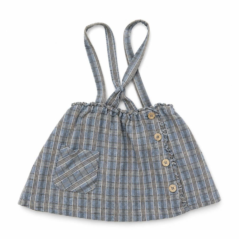 Front view of Next girls’ multicoloured check fit & flare, size 4-5, years