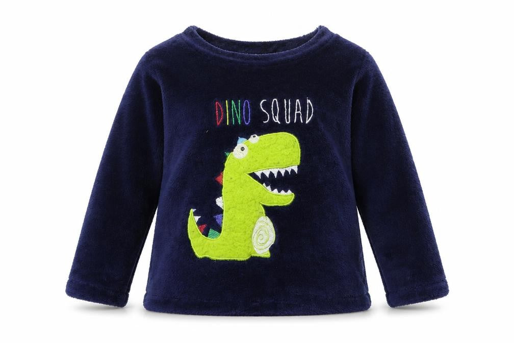 Chill Out Girls Blue Animal Print  Basic T-Shirt Size 2-3 Years