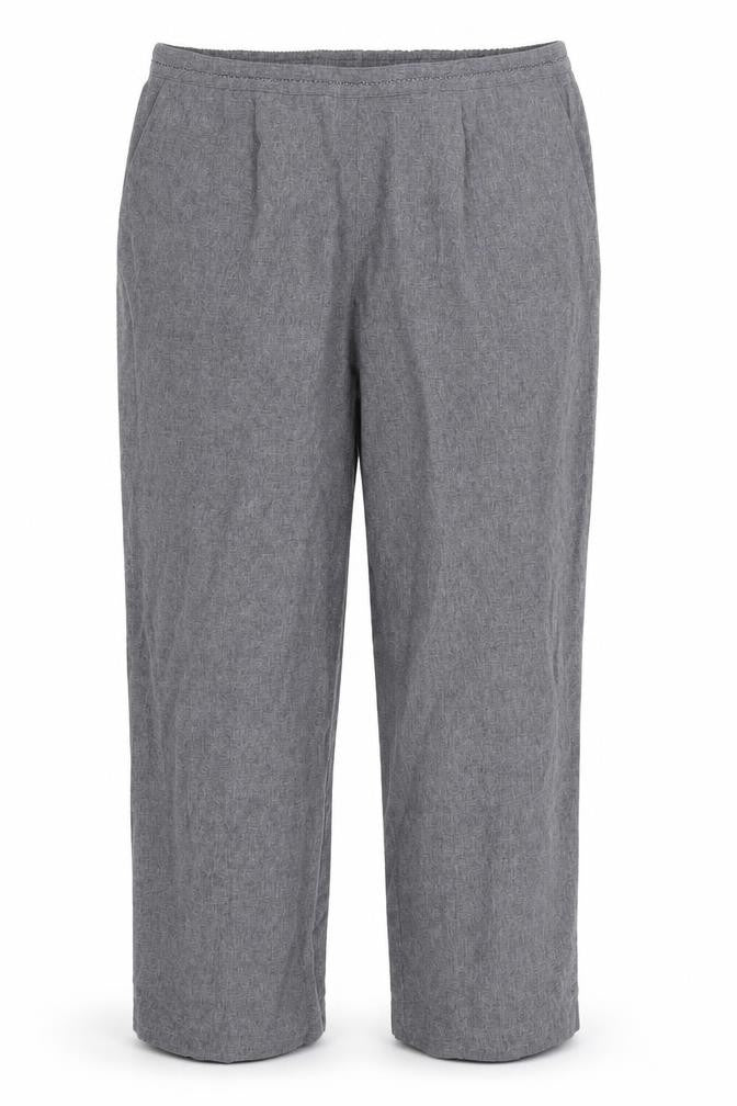 Front view of Bonmarché women’s grey trousers, size UK 20, 27-inch leg