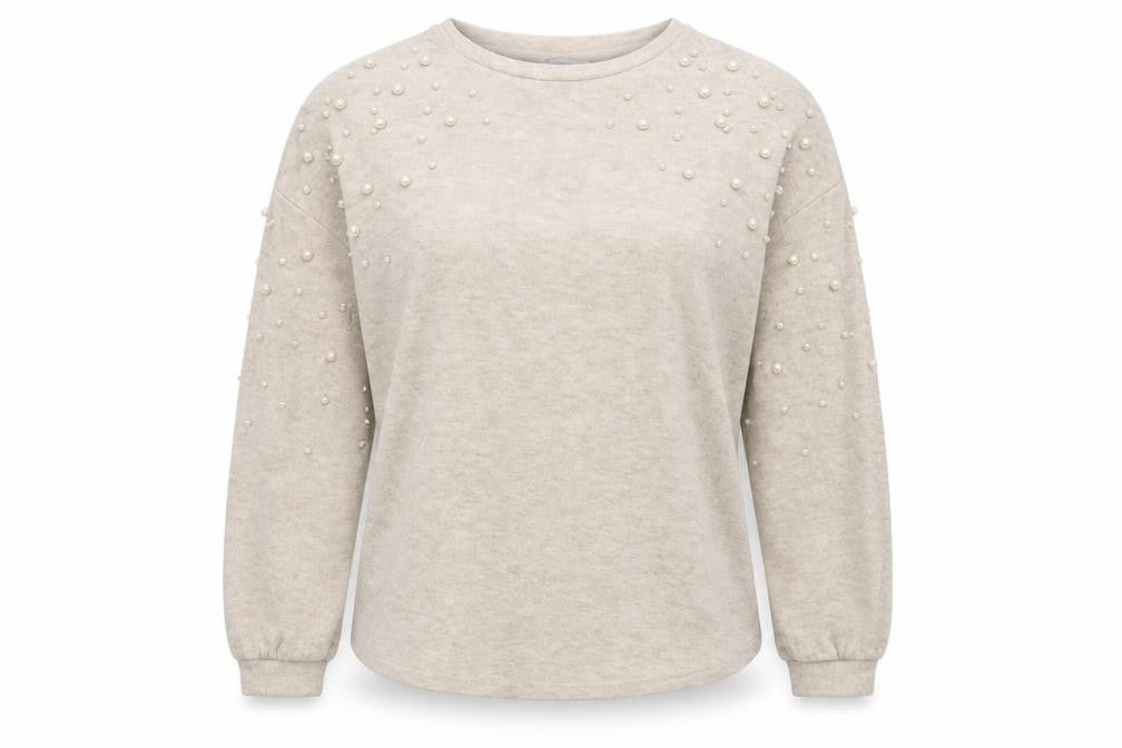 Front view of Papaya women’s grey knit jumper, size UK 8
