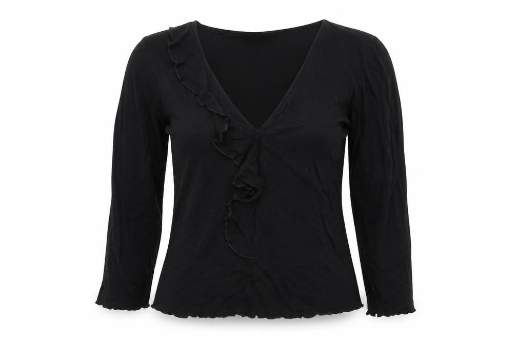 Front view of George women’s black basic t-shirt, size UK 14