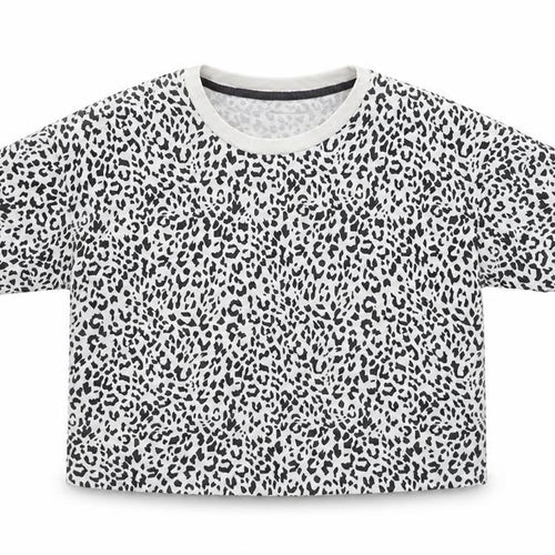 George Girls White Animal Print  Basic T-Shirt Size 11-12 Years