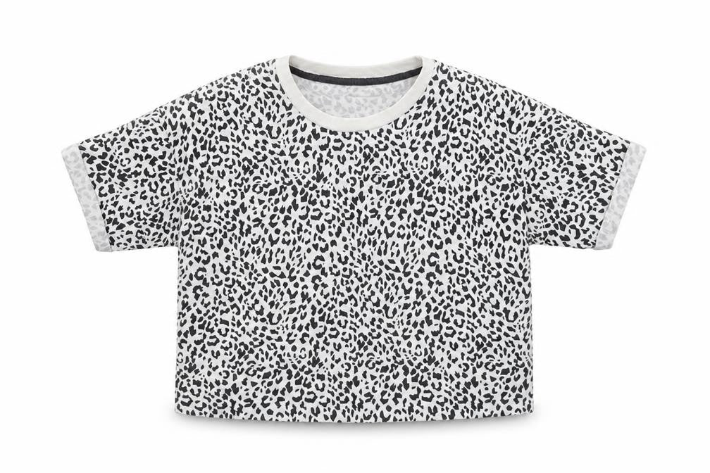 George Girls White Animal Print  Basic T-Shirt Size 11-12 Years