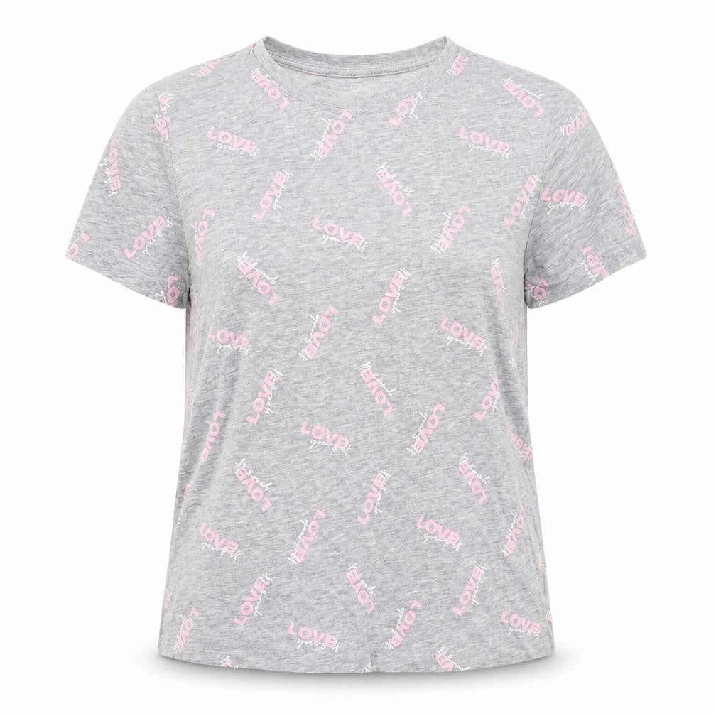 Front view of Primark women’s grey basic t-shirt, size UK 6