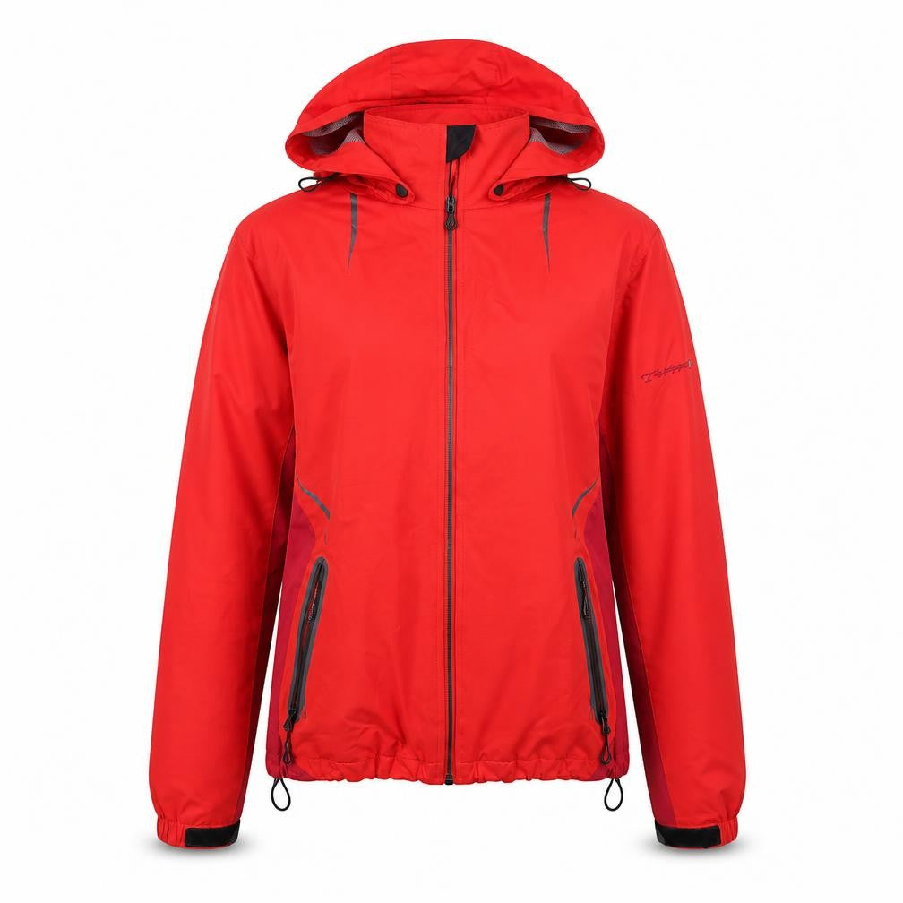 Front view of ew club women’s red jacket, size M