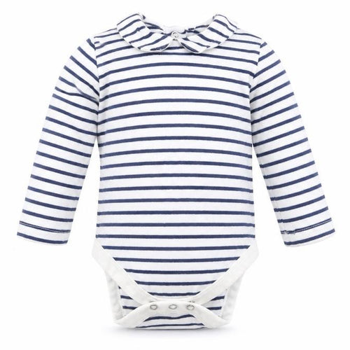 Marks and Spencer Boys Black Striped  Babygrow One-Piece Size 6-9 Months