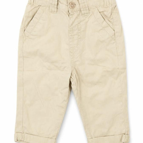 F&F Boys Beige   Capri Trousers Size 3-6 Months