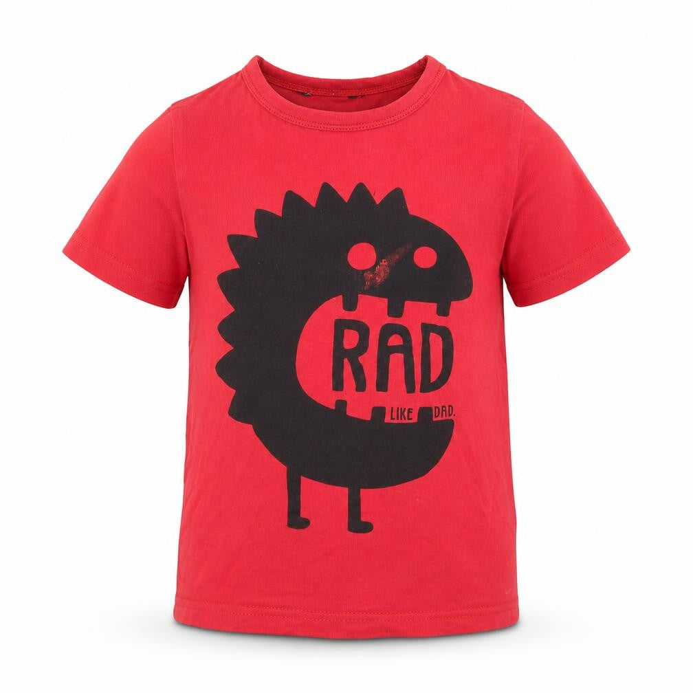Front view of George boys’ red basic t-shirt, size 3-4, years