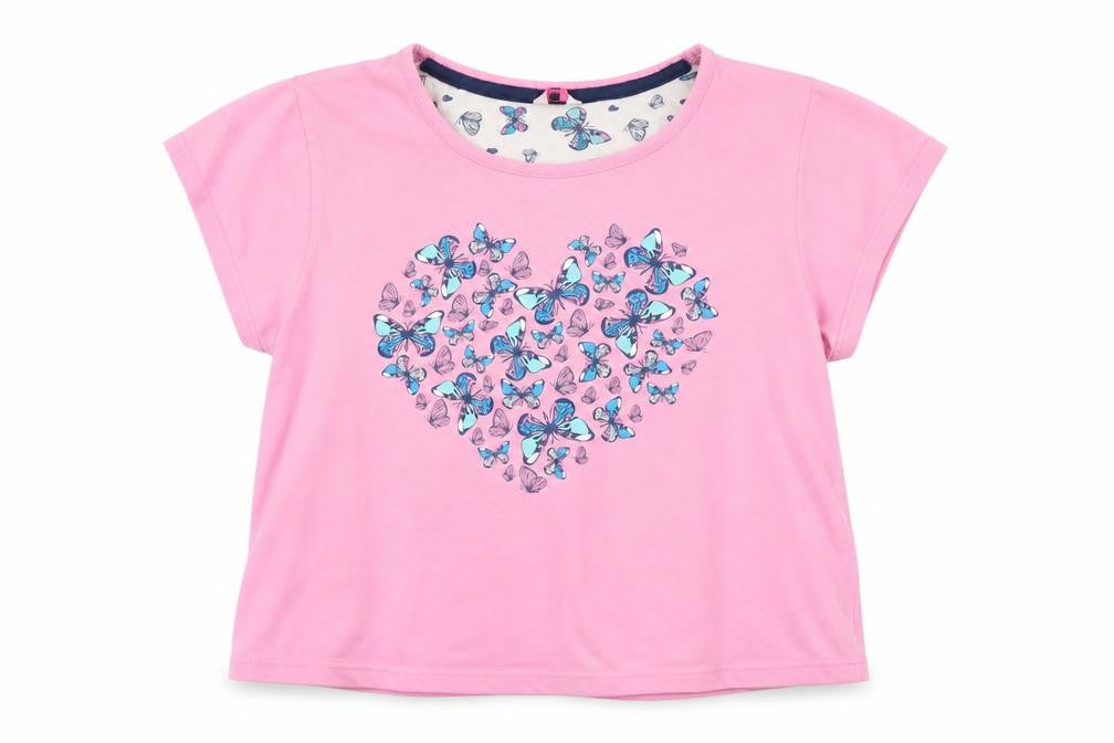 Front view of Suzy & Me women’s pink basic casual, size UK 16, - butterfly