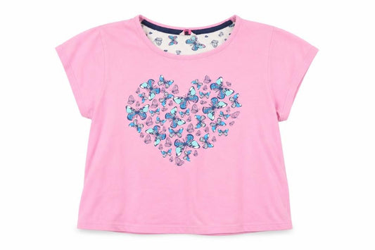 Front view of Suzy & Me women’s pink basic casual, size UK 16, - butterfly
