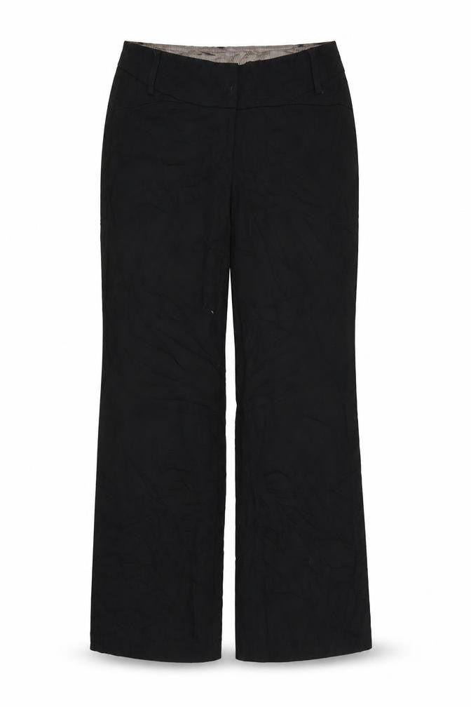 Front view of Next women’s black trousers, size UK 8, 29-inch leg
