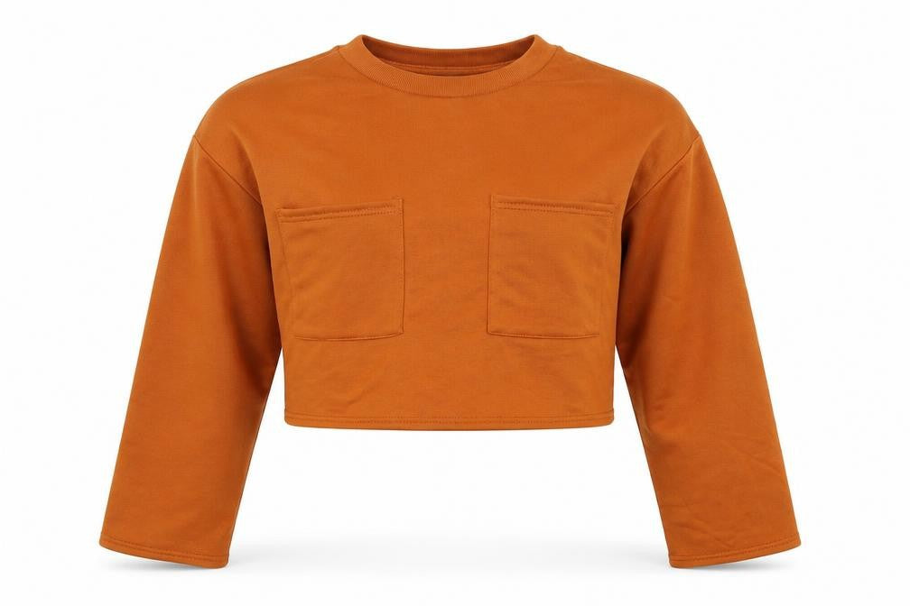 Front view of Boohoo women’s brown jumper, size UK 10