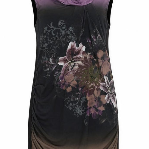 Body Flirt Womens Black Floral  A-Line  Size 40