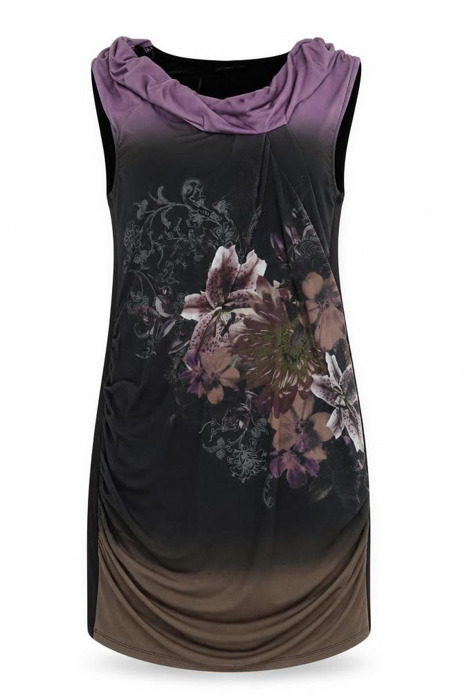 Body Flirt Womens Black Floral  A-Line  Size 40