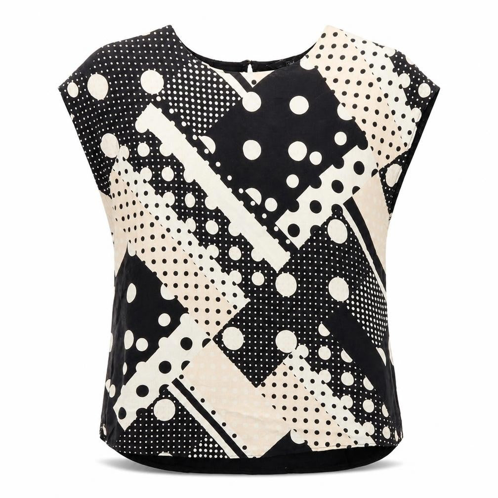 Front view of F&F women’s black basic t-shirt, size UK 10