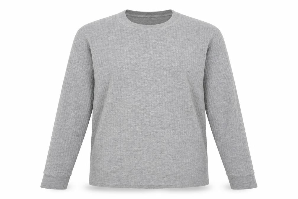 Front view of Vicman men’s grey jumper, size S