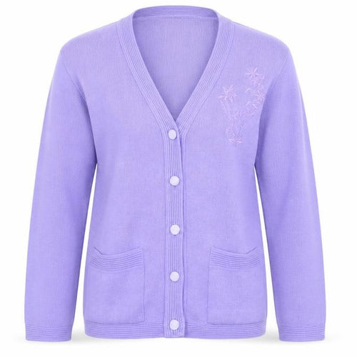care Womens Purple   Cardigan Jumper Size M