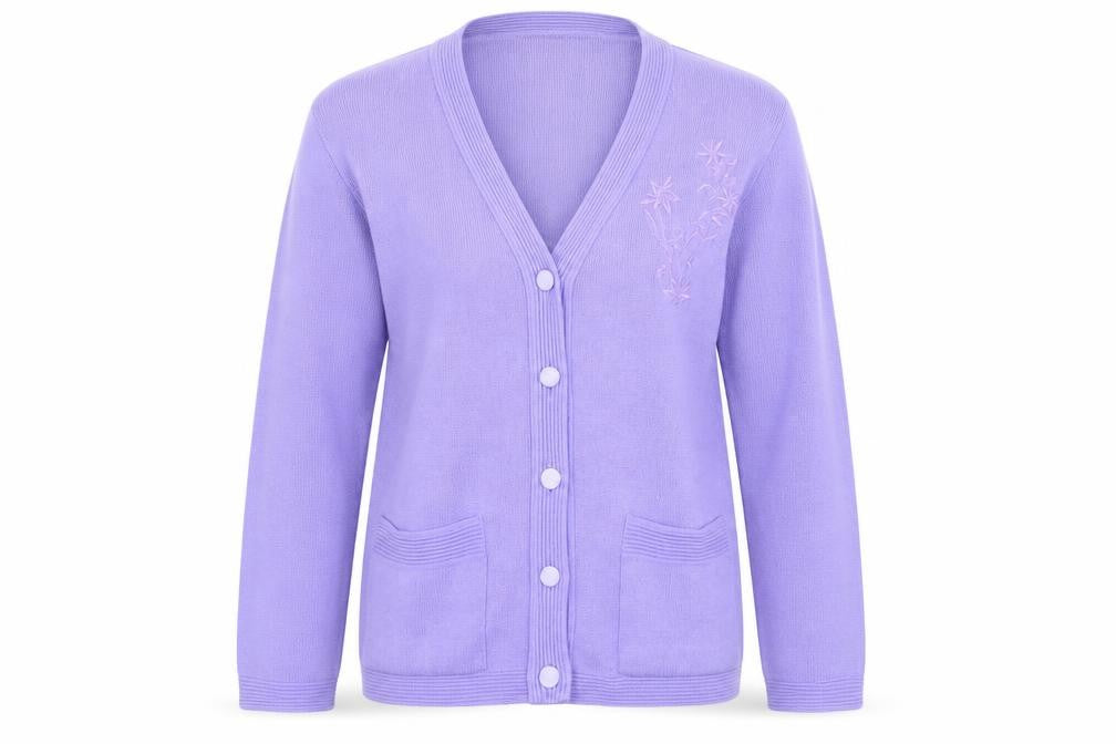 care Womens Purple   Cardigan Jumper Size M