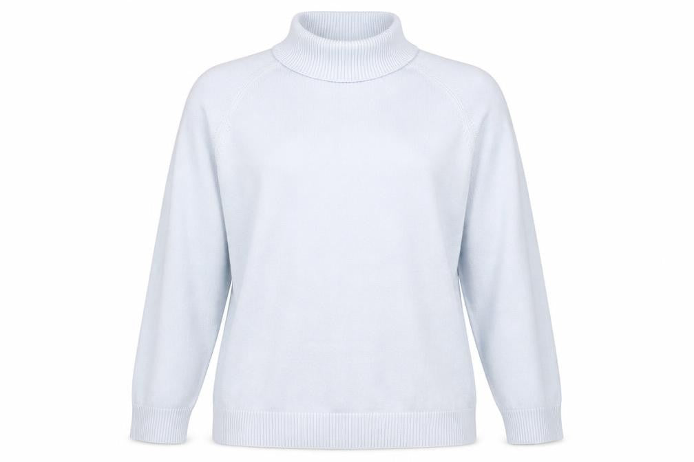 Front view of F&F women’s blue jumper, size UK 18