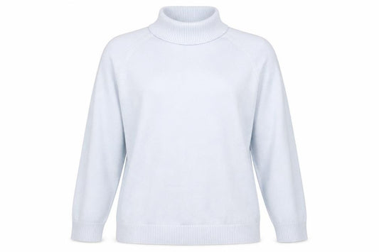 Front view of F&F women’s blue jumper, size UK 18