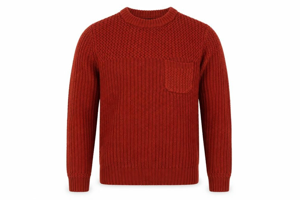 Front view of Next men’s brown jumper, size S
