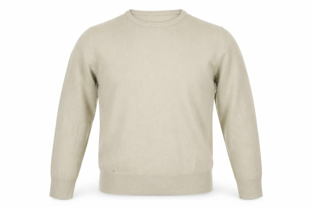 Front view of Kensington Eastside men’s beige jumper, size XL
