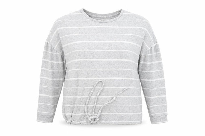 Nutmeg Womens Grey Striped Pullover Jumper Size 6