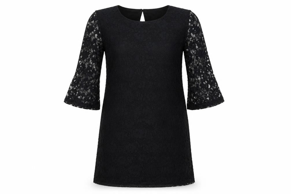 Front view of Papaya women’s black fit & flare, size UK 8