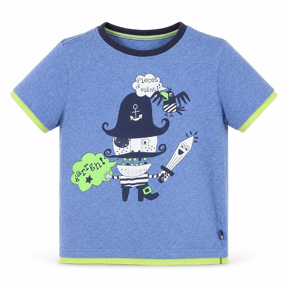 Front view of Marks & Spencer girls’ blue basic polo, size 3-4, years