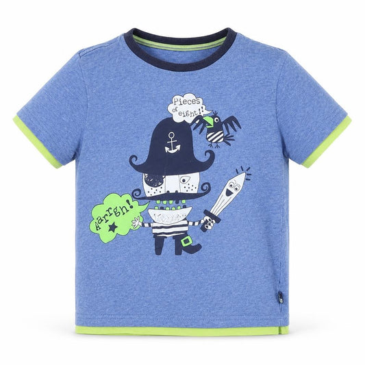 Front view of Marks & Spencer girls’ blue basic polo, size 3-4, years