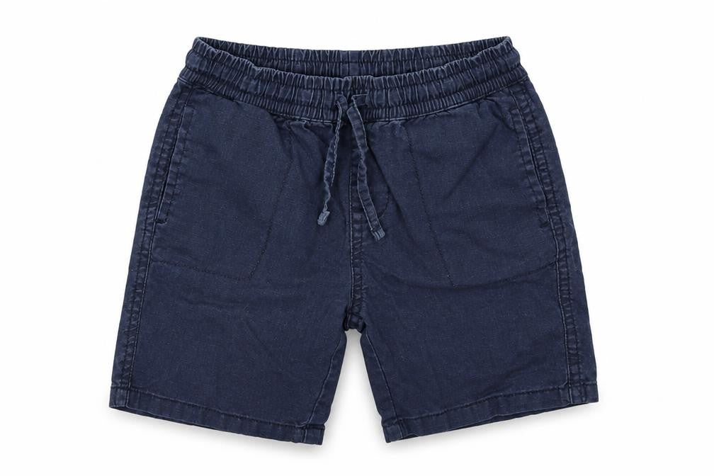 Front view of Matalan boys’ blue chino shorts, size 4, years